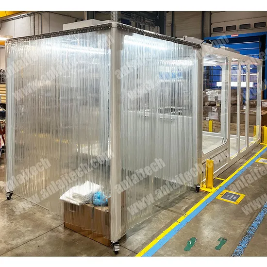 Modular Dust Free Clean Room Modular PVC Soft Wall Panel Assembly FFU Ceiling Clean Room